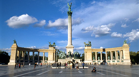 Place des Héros à Budapest